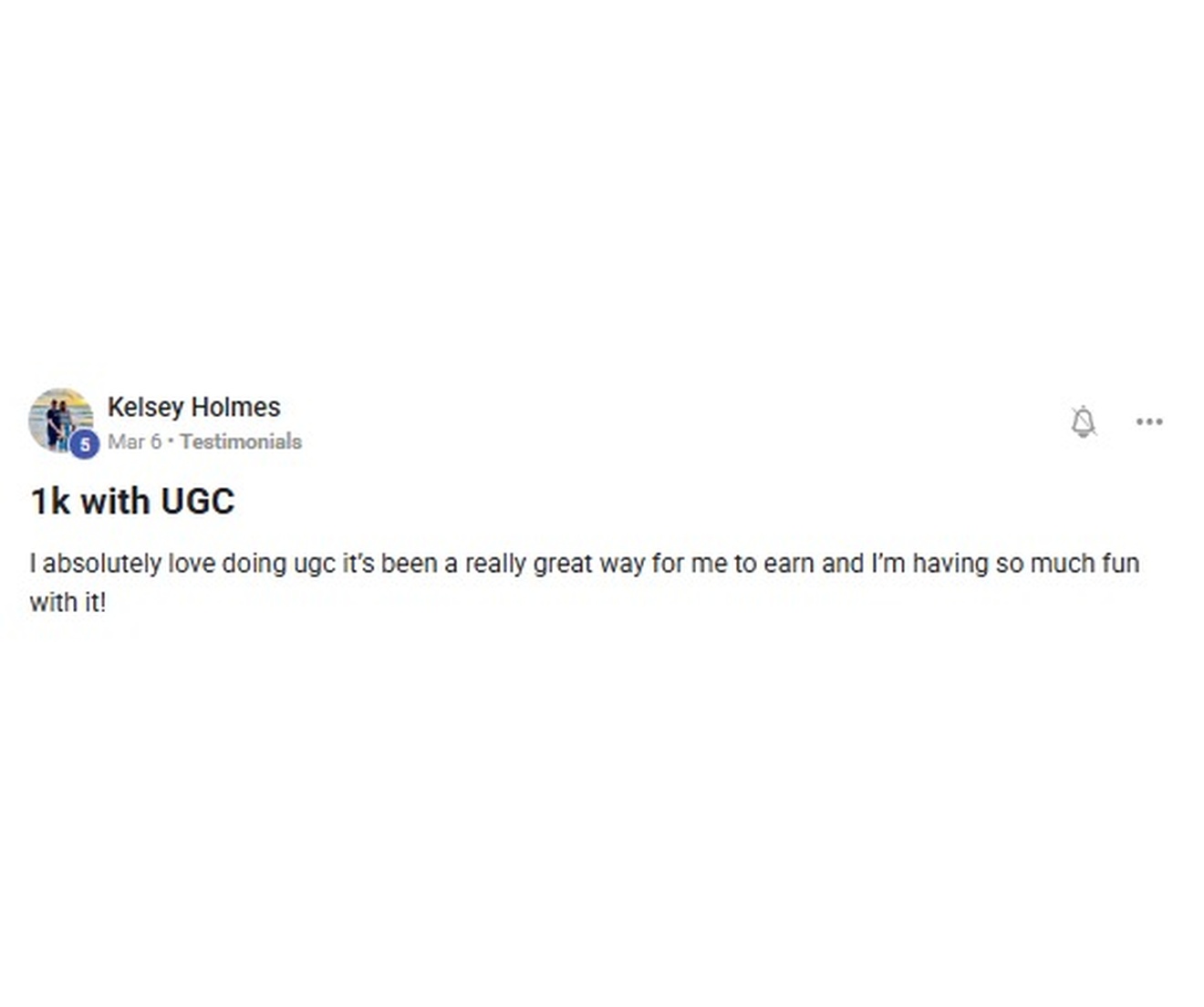 Kelsey Holmes testimonio SWC